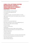 CWEA COLLECTIONS GRADE 1 QUESTIONS WITH CORRECT ANSWERS 2025