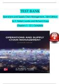 TEST BANK  Operations and Supply Chain Management&comma; 16th Edition   by F&period; Robert Jacobs and Richard Chase  Chapters 1 - 22 &vert; Complete