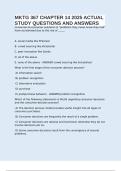 MKTG 367 CHAPTER 14 2025 ACTUAL STUDY QUESTIONS AND ANSWERS