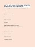 MKTG 367 CH&period;12 2025 FULL VERIFIED QUESTIONS AND ANSWERS