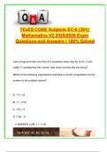 TExES CORE Subjects EC-6 Exam 2025&sol;2026 &vert; 200&plus; Verified Practice Questions & Answers &vert; English&comma; Math&comma; Science&comma; Social Studies&comma; Fine Arts&comma; Health & Physical Education