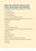 MKTG 367 CHAPTER 8 2025 ACTUAL STUDY QUESTIONS AND ANSWERS