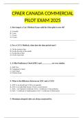 CPAER CANADA COMMERCIAL PILOT EXAM 2025