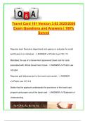Travel Card 101 Version 3&period;02 Exam 2025&sol;2026 &vert; 40&plus; Verified Questions & Accurate Answers on DoD Travel Card Use&comma; Public Laws&comma; GTCC Policy&comma; Disbursements & Cardholder Liability
