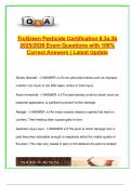 TruGreen Pesticide Certification Exam 6 &ndash; 2025&sol;2026 &vert; 100&plus; Verified Q&A on Pest Control Safety&comma; PPE&comma; Mixing&comma; Storage&comma; Drift Management & Environmental Laws &vert; Applicator Licensing Prep