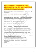 BICSI INSTALLER 2&comma; COPPER&comma; CHAPTER 1&comma; BALANCED TWISTED PARE CABLE QUESTIONS WITH 100&percnt; ACCURATE ANSWERS