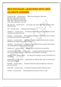 BICSI INSTALLER 1 QUESTIONS WITH 100&percnt; ACCURATE ANSWERS