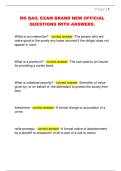 MS BAIL EXAM BRAND NEW OFFICIAL  QUESTIONS WITH ANSWERS&period;