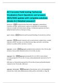 ACI Concrete Field-testing Technician  Vocabulary Exam Questions and answers  2025&sol;2026 update with complete solutions  &lpar;Grade A&plus;&rpar; Detailed answers&excl;&excl; 