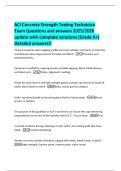 ACI Concrete Strength Testing Technician  Exam Questions and answers 2025&sol;2026  update with complete solutions &lpar;Grade A&plus;&rpar;  Detailed answers&excl;&excl; 