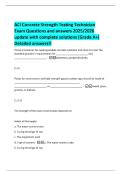 ACI Concrete Strength Testing Technician  Exam Questions and answers 2025&sol;2026  update with complete solutions &lpar;Grade A&plus;&rpar;  Detailed answers&excl;&excl; 