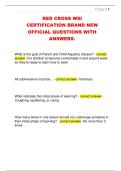 RED CROSS WSI  CERTIFICATION BRAND NEW  OFFICIAL QUESTIONS WITH  ANSWERS&period;