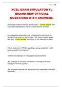 XCEL EXAM SIMULATOR FL  BRAND NEW OFFICIAL  QUESTIONS WITH ANSWERS&period; 