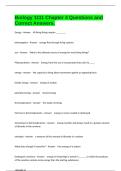 Biology 1111 Chapter 4 Questions and Correct Answers&period;