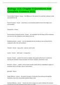 Biology 1111 Chapter 5 Questions And Complete Answers 2025&period;