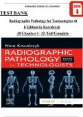 TEST BANK FOR RADIOGRAPHIC PATHOLOGY FOR TECHNOLOGISTS&comma; 8TH EDITION BY NINA KOWALCZYK  ALL CHAPTERS COVERED LATEST UPDATES&period; 