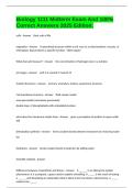 Biology 1111 Midterm Exam And 100&percnt; Correct Answers 2025 Edition&period;