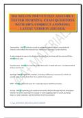 BACKFLOW PREVENTION ASSEMBLY TESTER TRAINING&period; EXAM QUESTIONS WITH 100&percnt; CORRECT ANSWERS &vert; LATEST VERSION 2025&sol;2026&period;