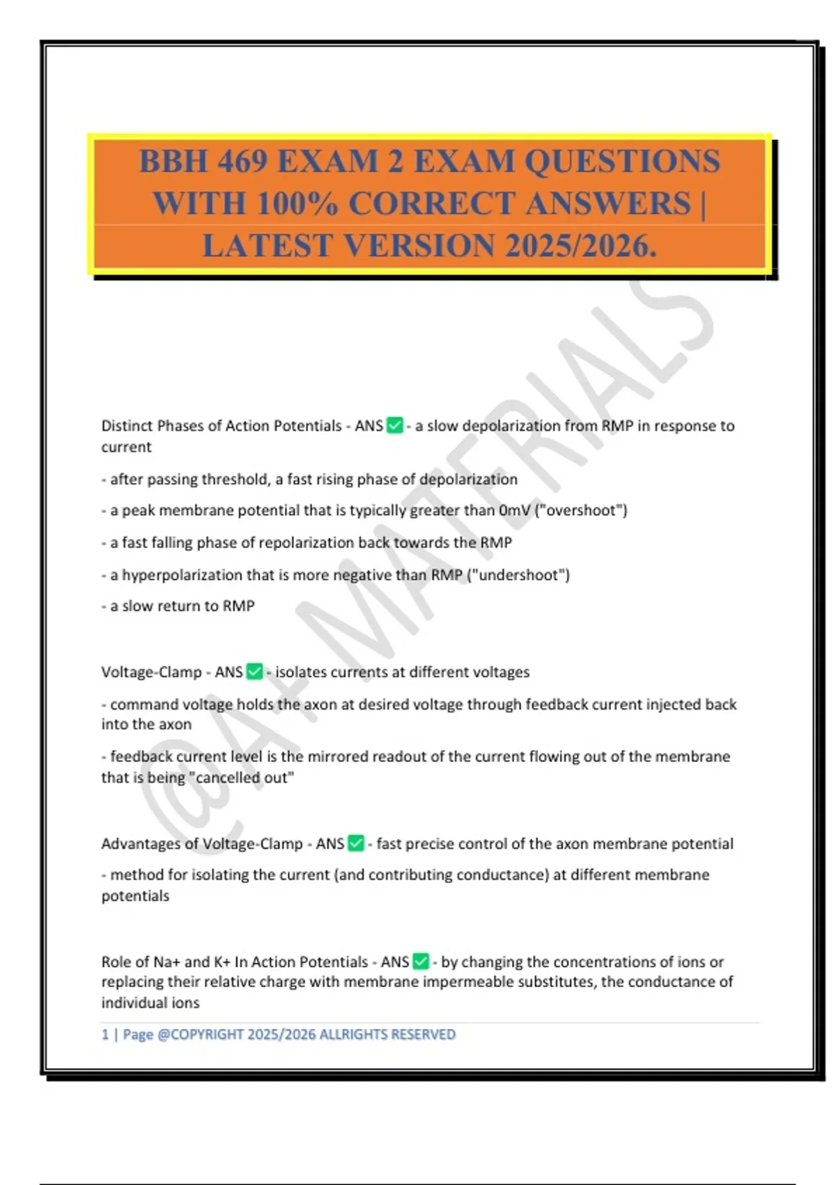 BBH 469 EXAM 2 EXAM QUESTIONS WITH 100% CORRECT ANSWERS | LATEST ...