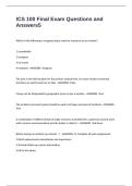 ICS 100 Final Exam Questions and Answers