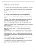 MPTC FINAL EXAM REVIEW