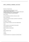 MPTC LYNNFIELD CRIMINAL LAW TEST