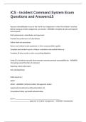 ICS - Incident Command System Exam Questions and Answers