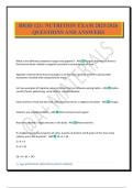 BIOD 121&colon; NUTRITION EXAM 2025&sol;2026 QUESTIONS AND ANSWERS