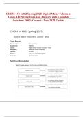 CHEM 134 K002 Spring 2025 Digital Molar Volume of Gases APUS Questions and Answers with Complete Solutions 100&percnt; Correct &vert; New 2025 Update