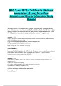 NAB Exam 2023 &ndash; Full Bundle &vert; National Association of Long Term Care Administrator Boards &vert; Complete Study Material