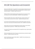 ICS 100 Test Questions and Answers