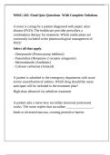 NRSG 245&colon; Final Quiz Questions  With Complete Solutions