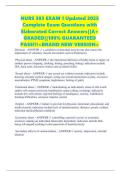 NURS 383 EXAM 1 Updated 2025 Complete Exam Questions with Elaborated Correct Answers&vert;&vert;A&plus; GRADED&vert;&vert;100&percnt; GUARANTEED PASS&excl;&excl;&excl;<BRAND NEW VERSION>