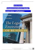 SOLUTION MANL The Legal Environment of Business&comma; 14th Edition by Roger E&period; Meiners&comma; Verified Chapters 1 - 22&comma; Complete TheSOLUTION MANUAL The Legal Environment of Business&comma; 14th Edition by Roger E&period; Meiners&comma; Verified Chapters 1 - 22&comma; Complete Legal Environm