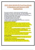 2025-2026 NCLEX-PN Test Prep &lpar;Exam  1&rpar; Questions and Answers with  Explanations