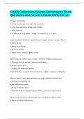 CWEA Collections System Maintenance Exam Questions and Answers Rated 100&percnt; Correct