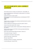 API 510 EXAM WITH 100&percnt; CORRECT ANSWERS 