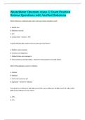 WasteWater Operator class C Exam Practice Review Questions with Verified Solutions