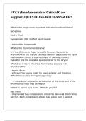 FCCS &lpar;Fundamentals of Critical Care Support&rpar; QUESTIONS WITH ANSWERS