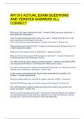 API 510 ACTUAL EXAM QUESTIONS AND VERIFIED ANSWERS ALL CORRECT 