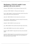 Biochemistry C785 WGU module 2 exam questions with correct answers