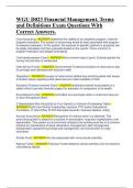 WGU D023 SCHOOL FINANCIAL LEADERSHIP  EXAM Questions With Verified Answers&comma;  Exams of Financial Management