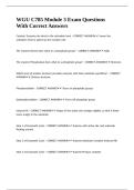 WGU C785 Module 3 Exam Questions With Correct Answers
