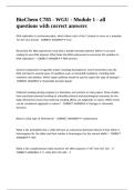 BioChem C785 - WGU - Module 1 - all questions with correct answers&period;