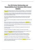 Post 301-Broker Relationships and Responsibilities Exam Questions With Correct Answers