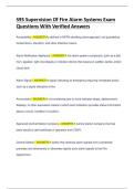 S95 Supervision Of Fire Alarm Systems Exam Questions With Verified Answers
