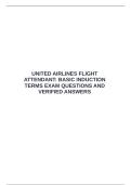 UNITED AIRLINES FINAL EXAM BUNDLE &lpar;COMPLETE PACKAGE&rpar; QUESTIONS WITH COMPLETE SOLUTIONS &emsp;