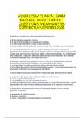  ASWB LCSW CLINICAL EXAM MATERIAL WITH CORRECT QUESTIONS AND ANSWERS CORRECTLY VERIFIED 2025
