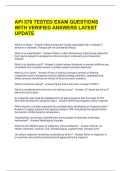 API 570 TESTED EXAM QUESTIONS WITH VERIFIED ANSWERS LATEST UPDATE 