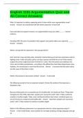English 1101 Argumentative Quiz and All Correct Answers&period;